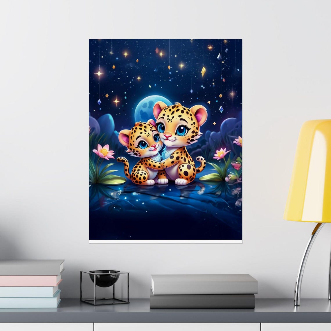 Leopard Whimsical Enchanted Garden Art Print - Image 2