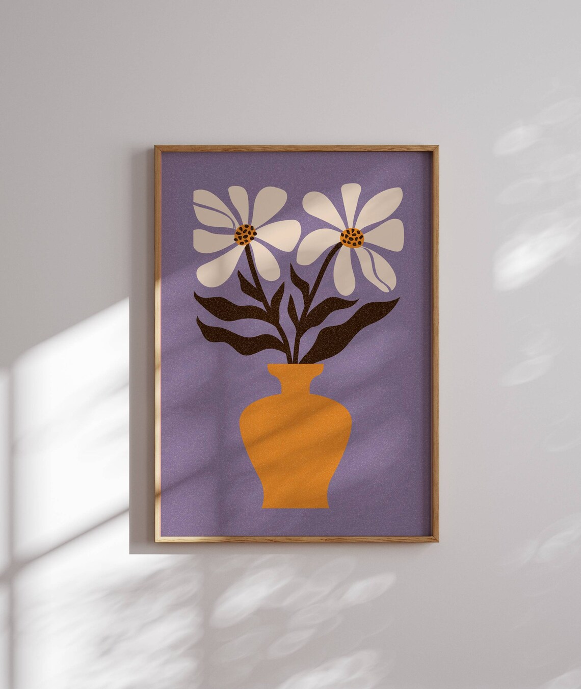 70s Flower Poster, Matisse-Inspired Mid-Century Art Print