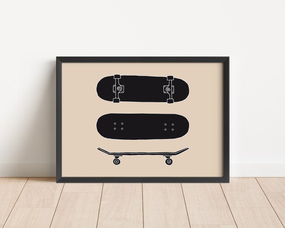 Skateboard Retro Print, Nursery and Playroom Decor