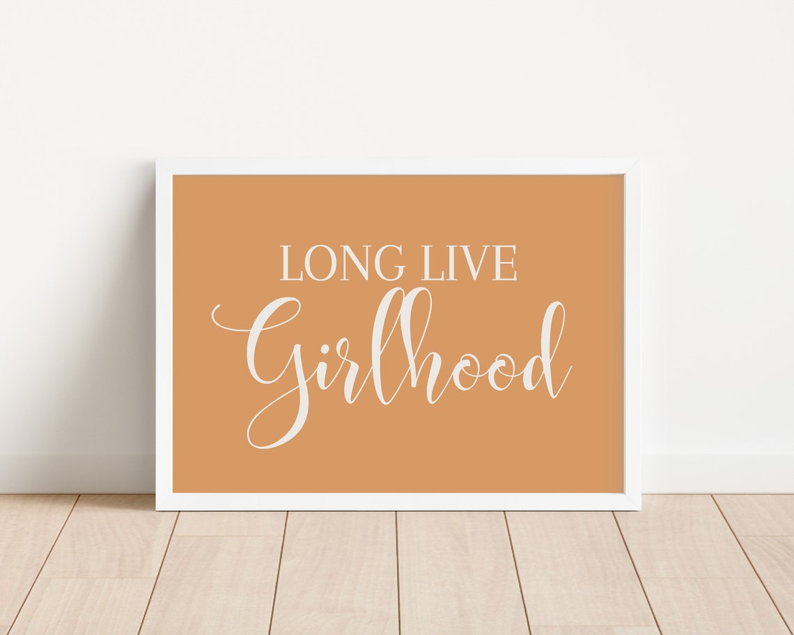 Long Live Girlhood Art Print Boho Girls Playroom Poster Little Girl Room Art Toddler Poster Girlhood Quote Print Nursery Wall Decor - Image 4