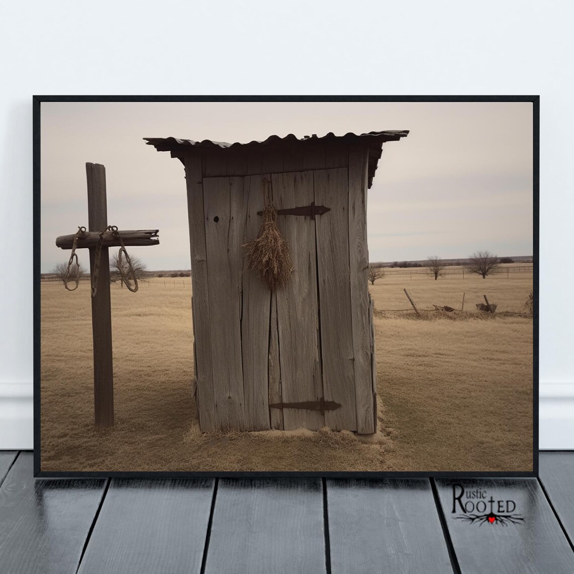 Rural Americana Outhouse Vintage Poster Print - Image 2