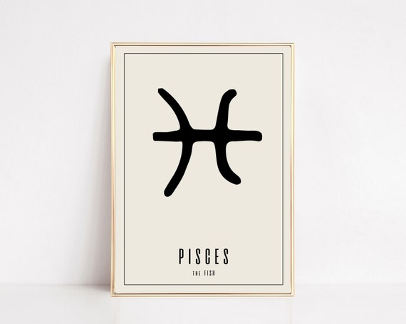 Gift For Pisces Pisces Wall Art Pisces Zodiac Print Astrology Gifts Pisces Art Zodiac Wall Art Wall Art