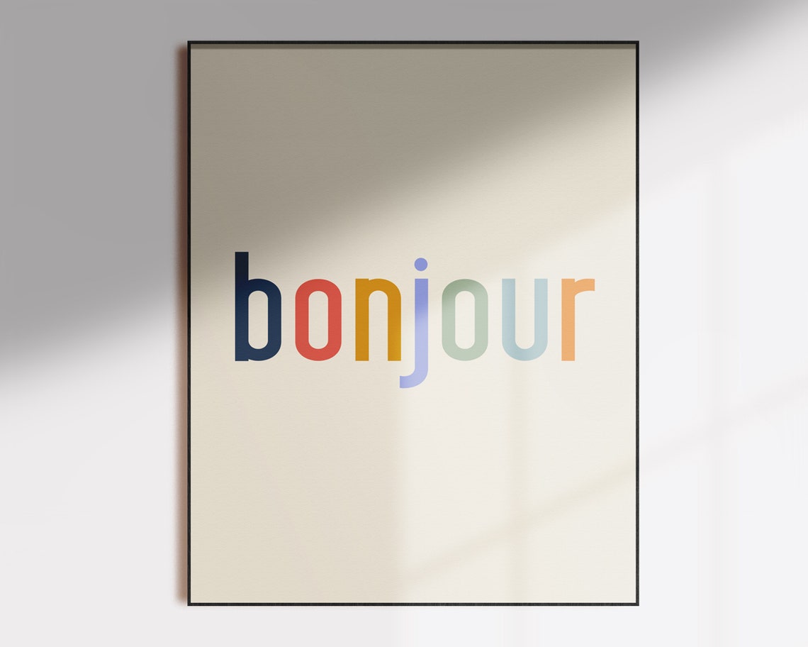 Bonjour French Home Decor Art Print - Image 2