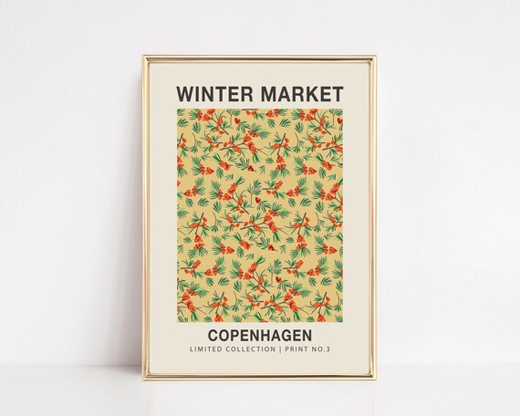 Winter Market Copenhagen Botanical Berry Artwork Number 3 Poster