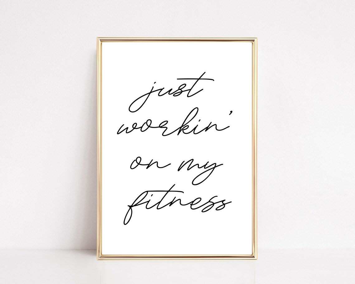 Minimalist Gym Sign, Funny Typography Art Print