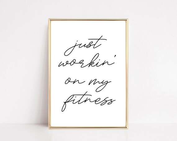 Minimalist Gym Sign, Funny Typography Art Print