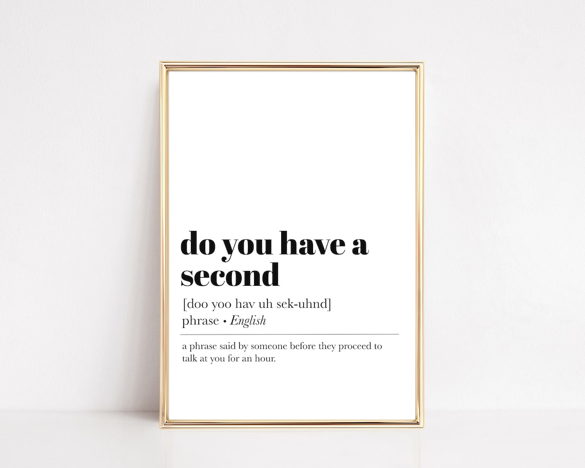 Office Wall Art Definition Print, Funny Cubicle Decor