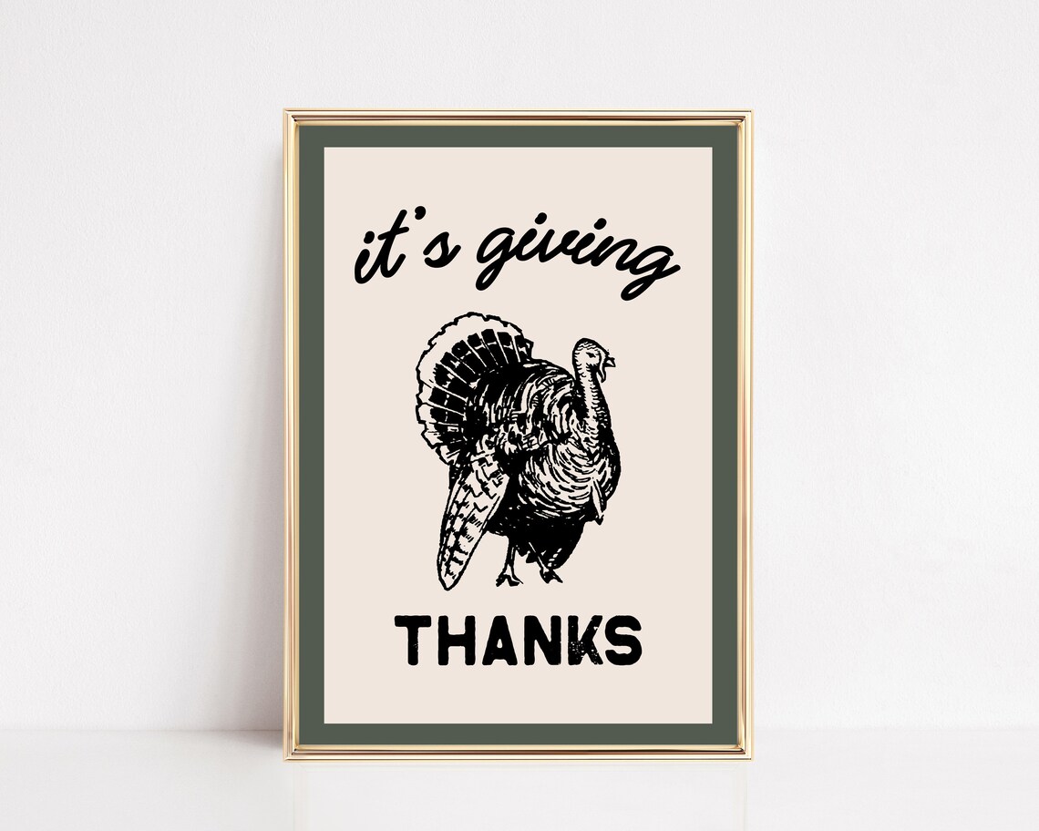 Friendsgiving Giving Thanks Funny Thanksgiving Art Print