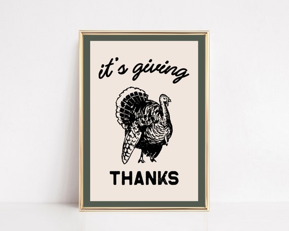 Friendsgiving Giving Thanks Funny Thanksgiving Art Print