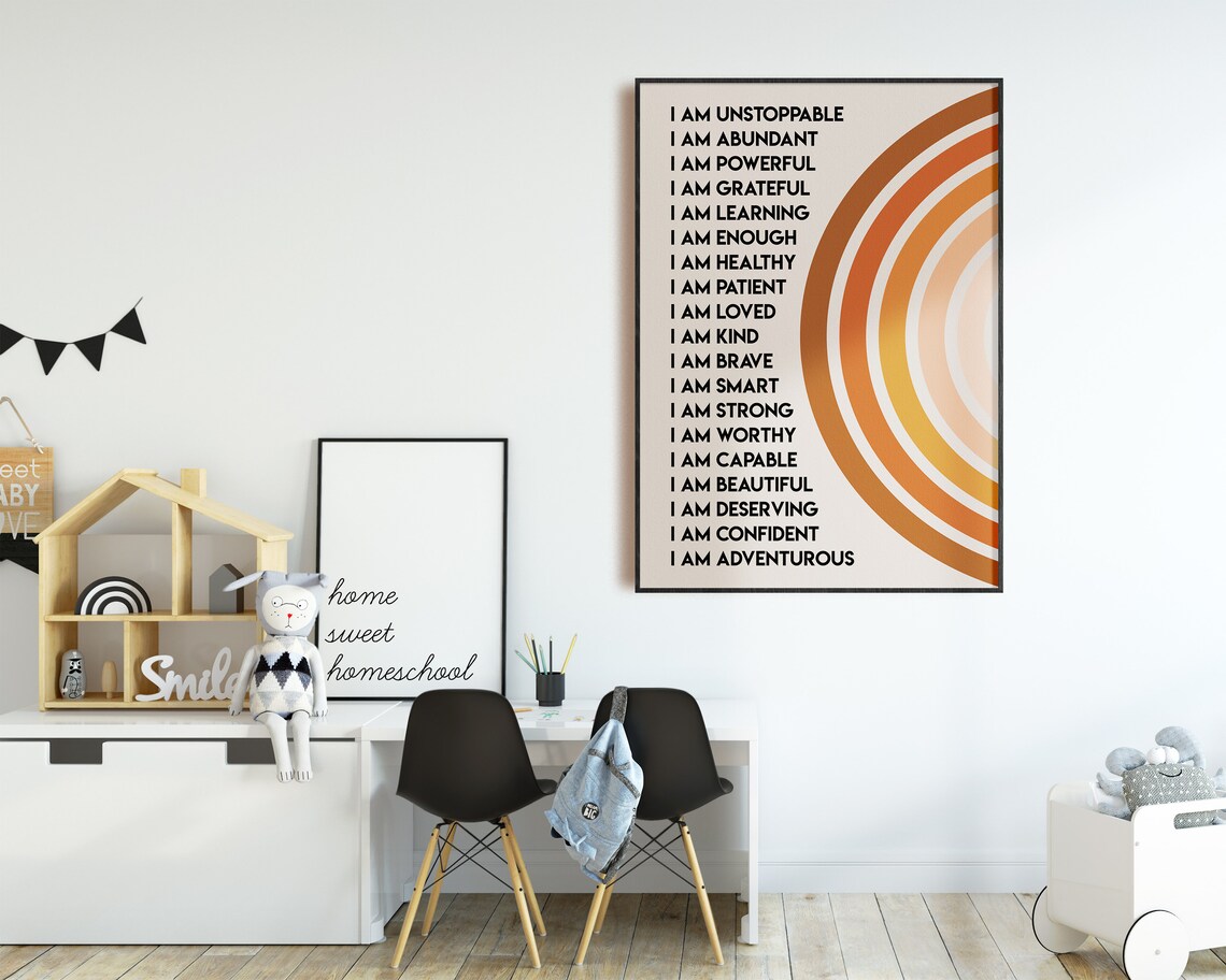 Kids Affirmations Art Print, Nursery Decor - Image 2
