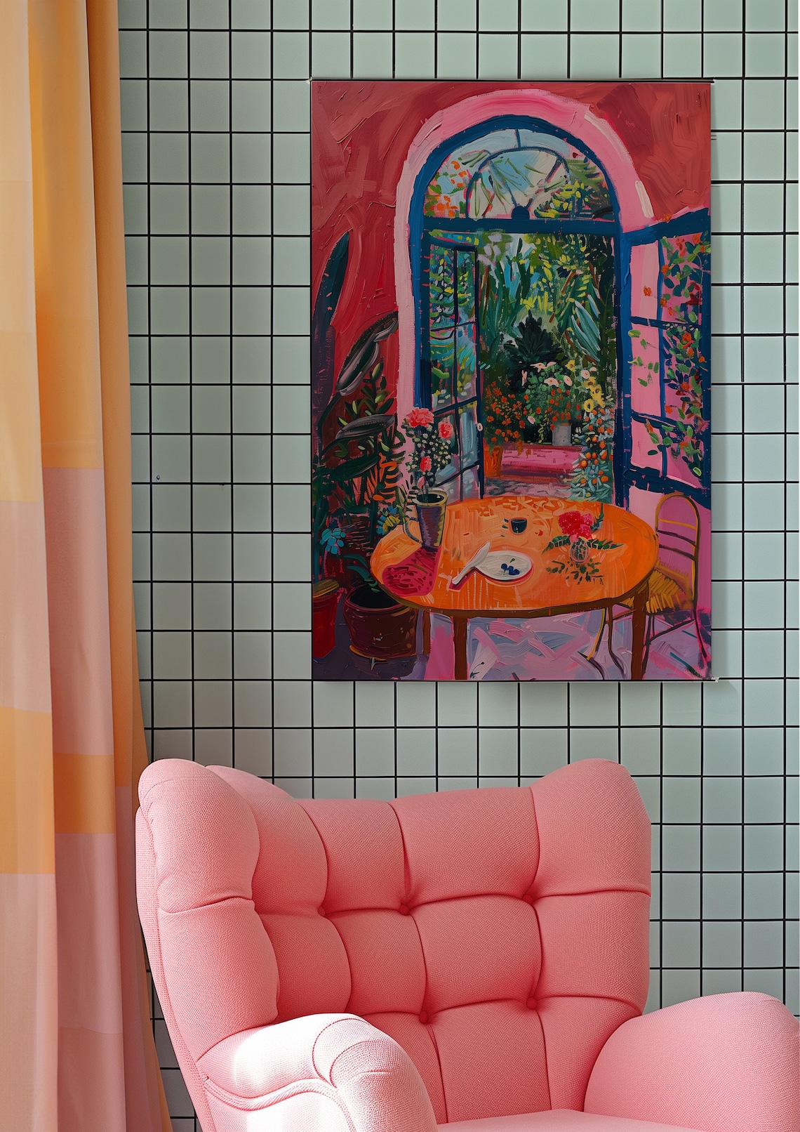 Matisse-Inspired Indoor Garden, Floral Window Art Print - Image 5