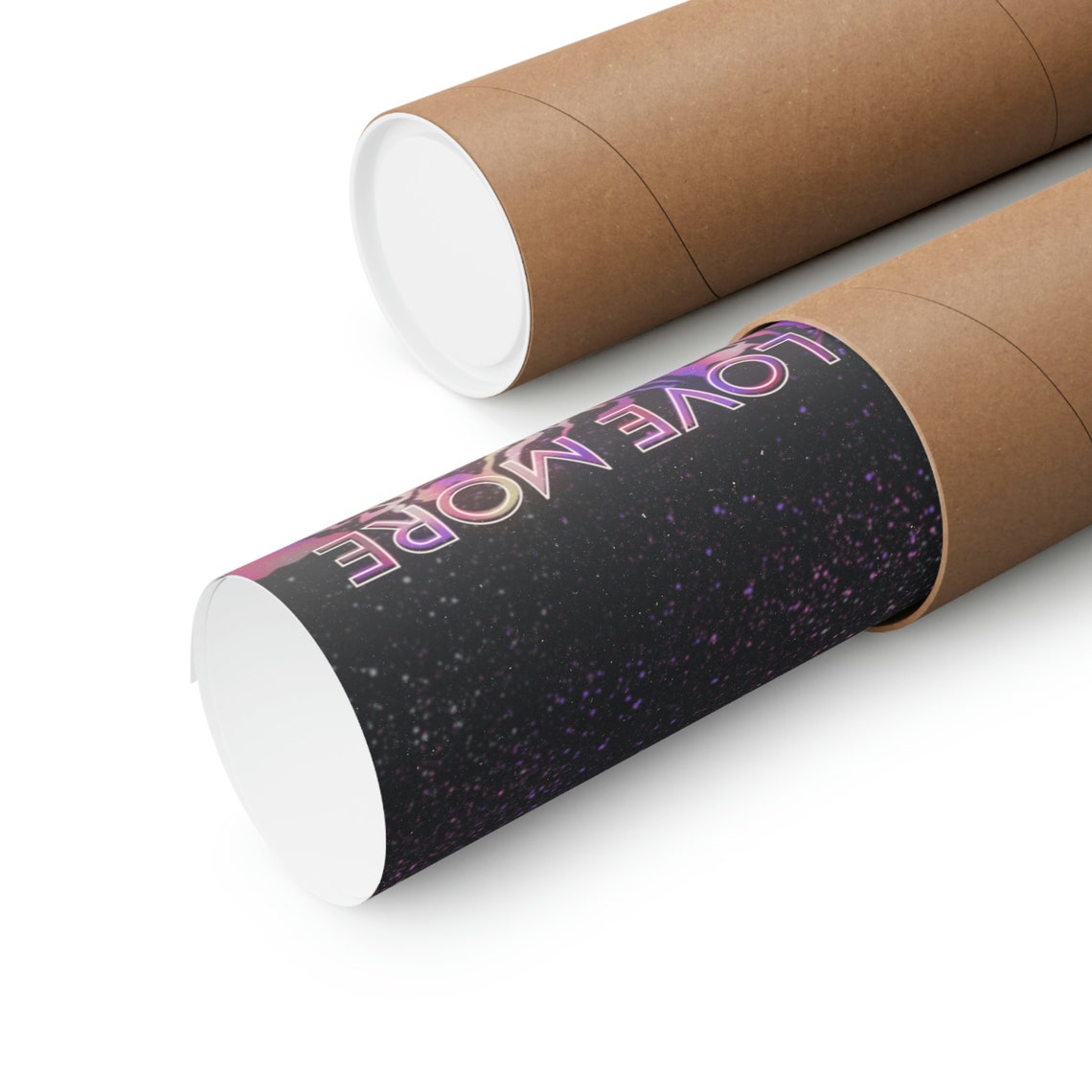 Love More Cosmic Quote Poster With Neon Gradient Starry Night - Image 8