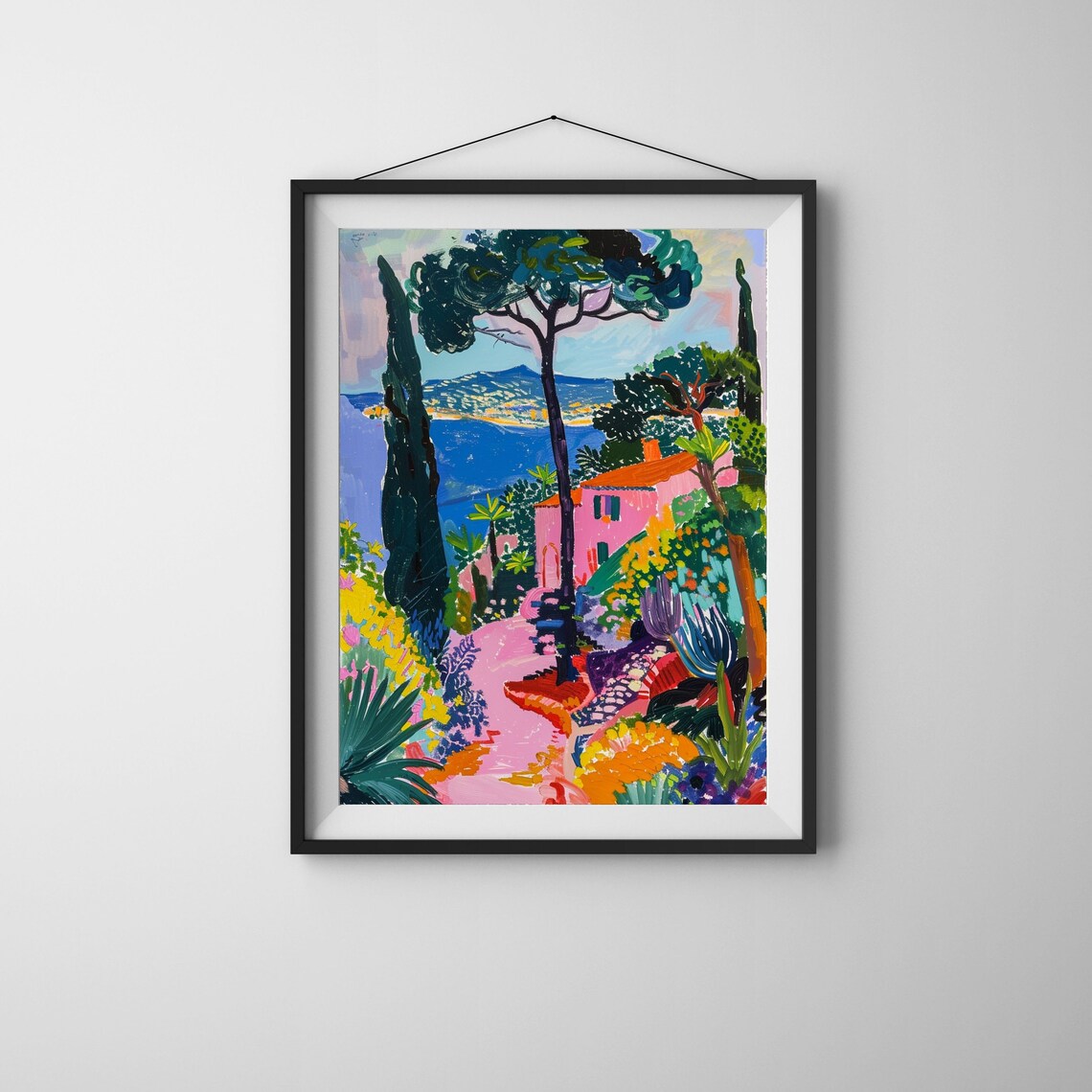 Pink House, Matisse-Inspired Mid-Century Art Print - Image 4