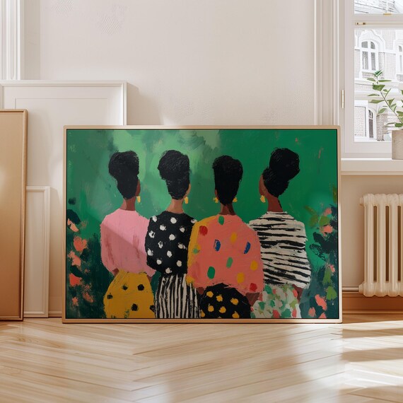 Afrocentric Women, Colorful Sisterhood Decor