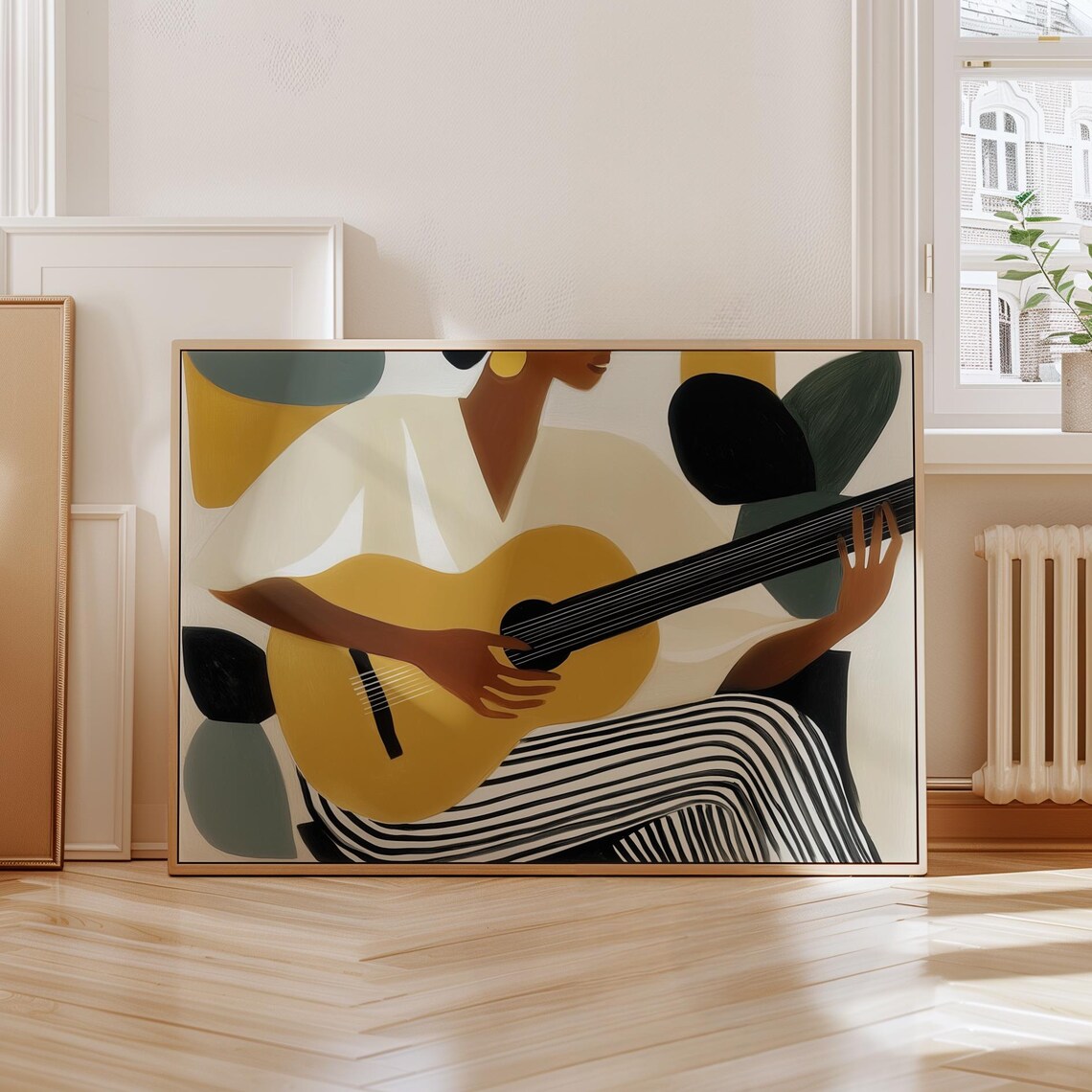 Afrocentric Guitar, Black Woman Music Poster