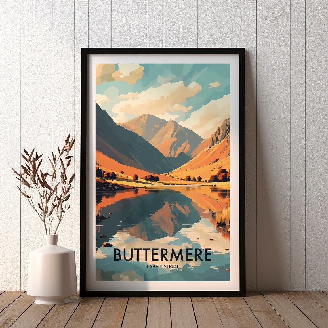 Buttermere Travel Poster, Lake District Travel Art - Image 2