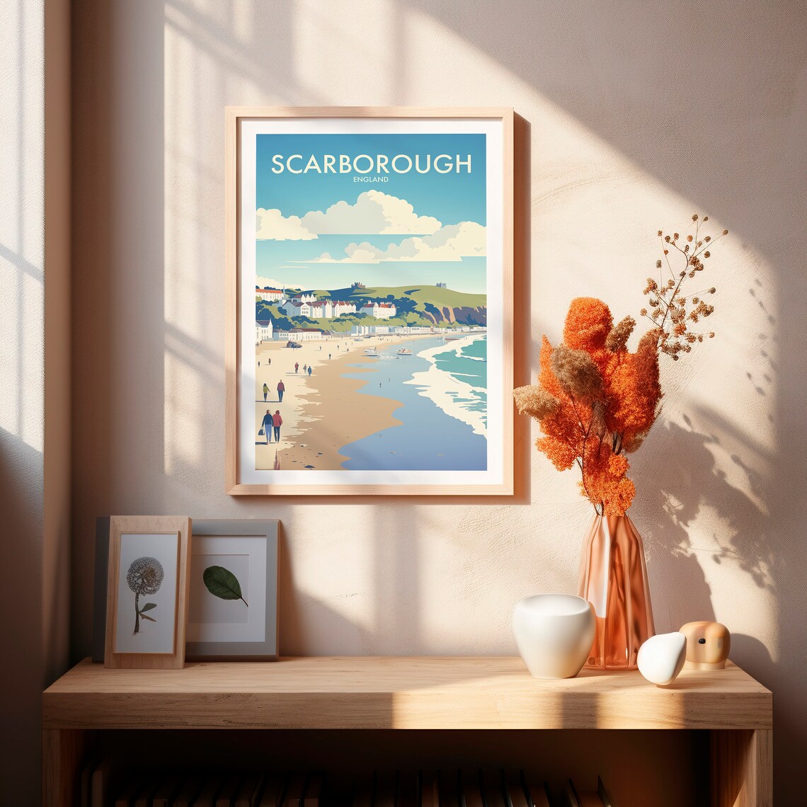 Scarborough Travel Poster, UK Wall Art Print - Image 2