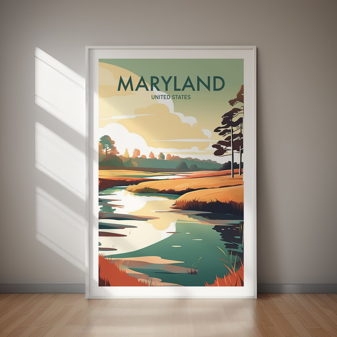 Maryland Travel Poster, USA Wall Art Print
