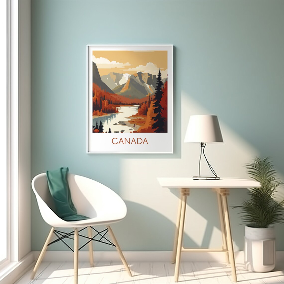 Canada Travel Poster, Art Print for Home Decor