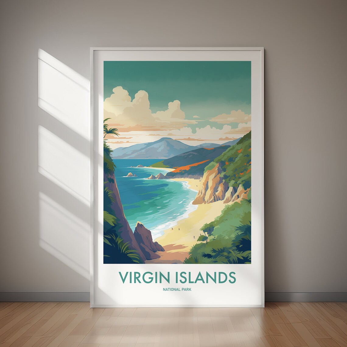 Virgin Islands National Park Travel Poster, Home Decor