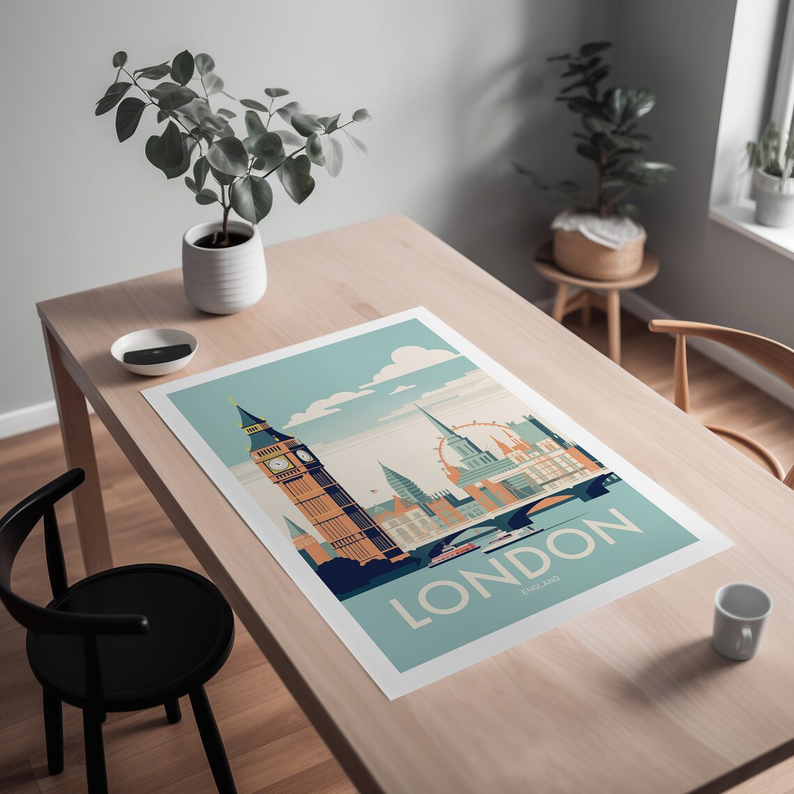 London England Travel Poster, Travel Poster Art Print - Image 2