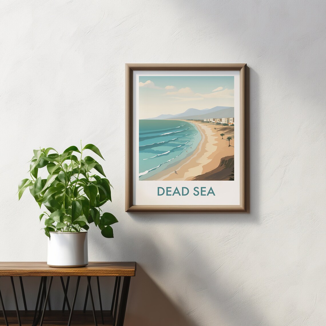 Dead Sea Travel Poster, Jordan Israel Travel Art - Image 2