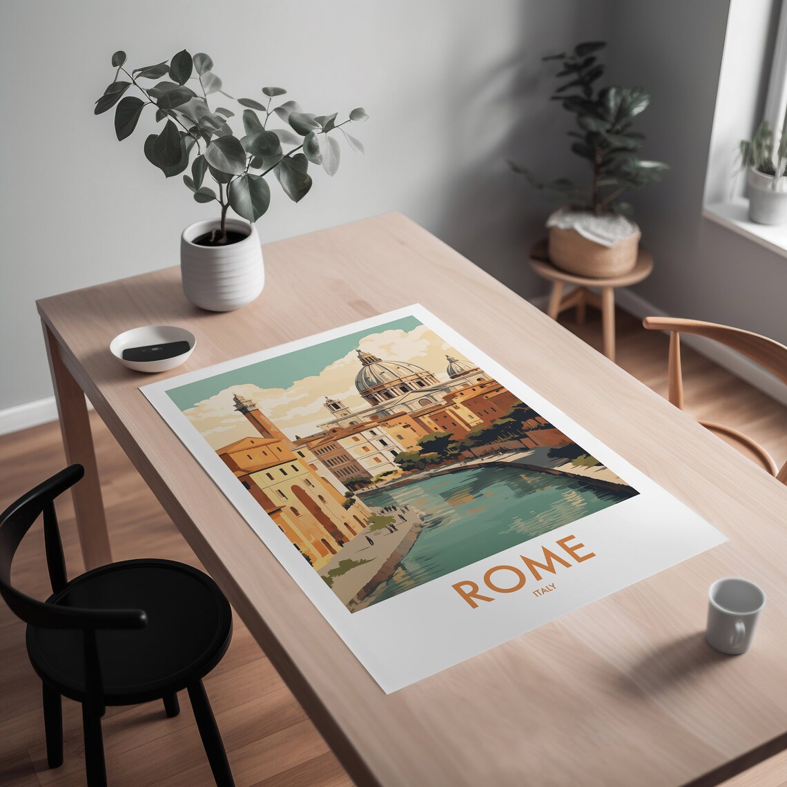 Rome Travel Poster, Italy Decor Wall Art Print - Image 2