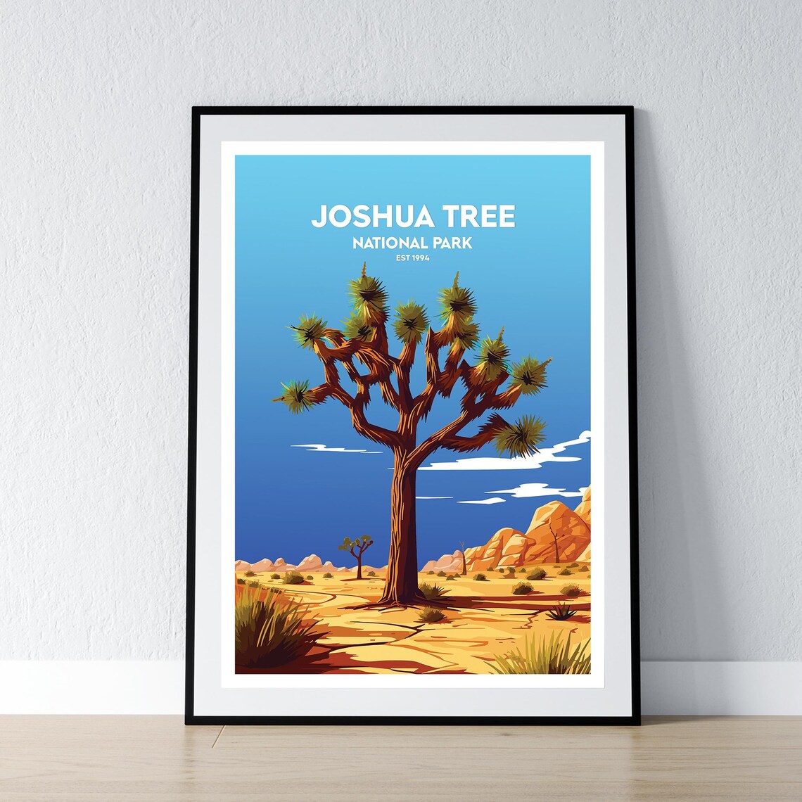 Joshua Tree National Park Est 1994 Desert Travel Poster Vintage