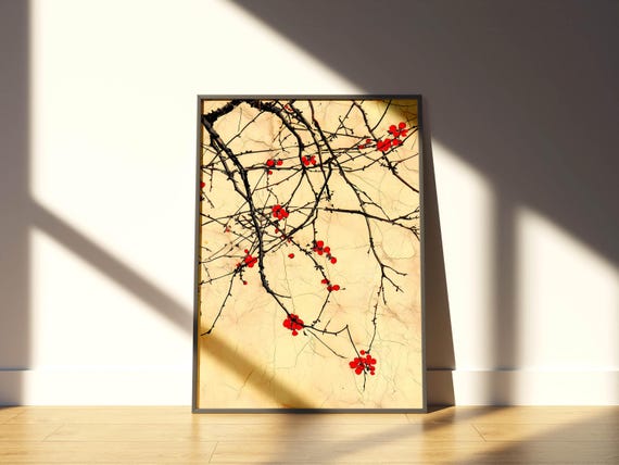 Wabi Sabi Wall Art Print Japandi Minimalist Poster Zen Home Decor Abstract Nature Tranquil Bloom