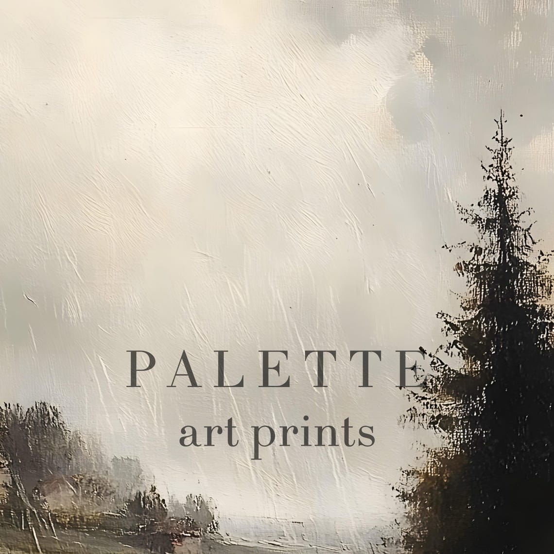 Rain Swept Country Church Steeple Moody Countryside Scene Wall Art - Image 2