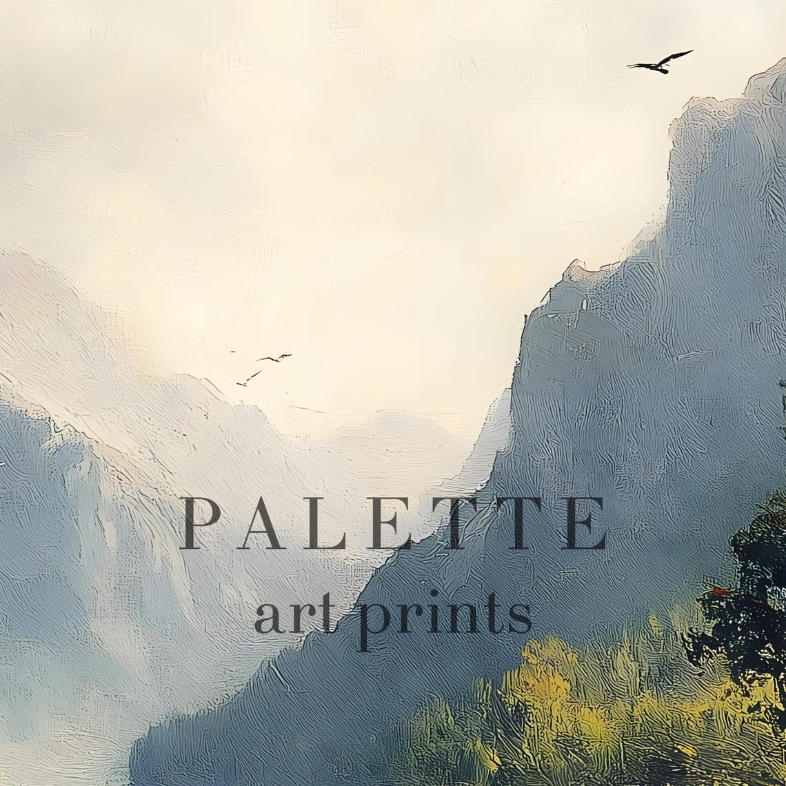 Alpine Lake With A Cottage Beneath Towering Mountain Peaks Poster - Image 2