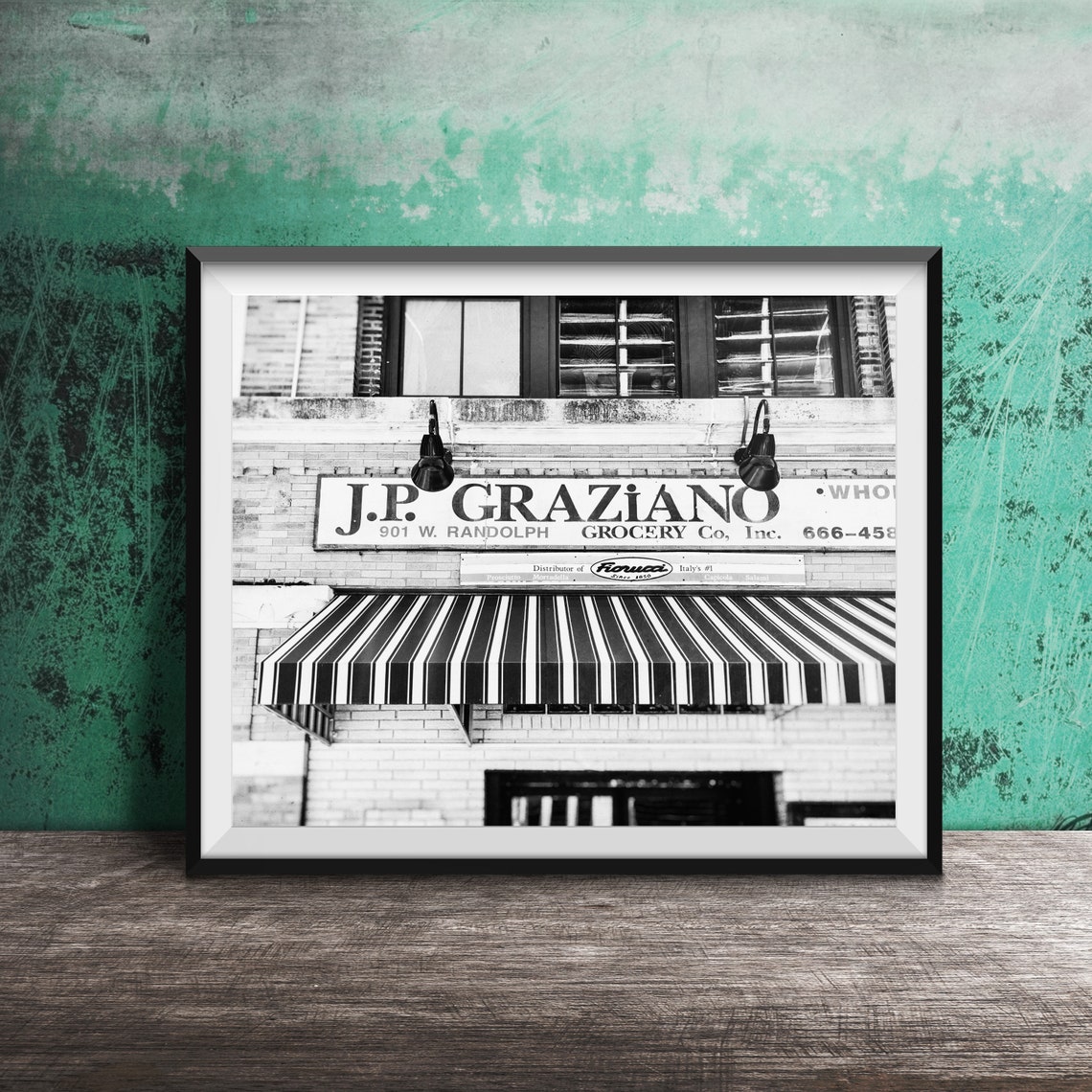 J.P. Graziano Grocery Co. West Loop Chicago Storefront Sign Poster - Image 2