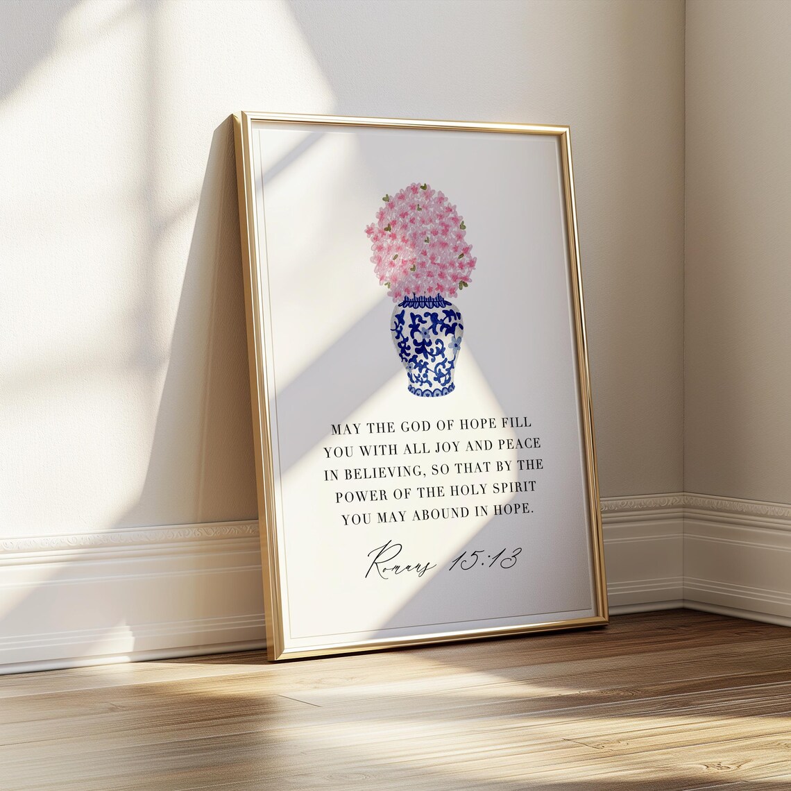 Watercolor Cherry Blossom In Ginger Jar, Art Print - Image 2