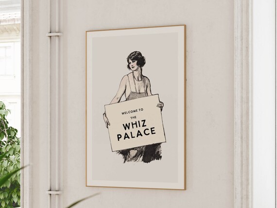 Whiz Palace Bathroom Humor Poster Print