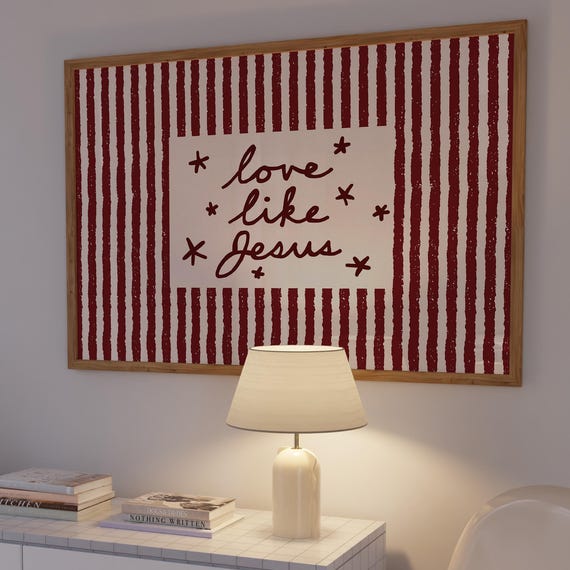 Love Like Jesus Print, Christian Nursery Decor