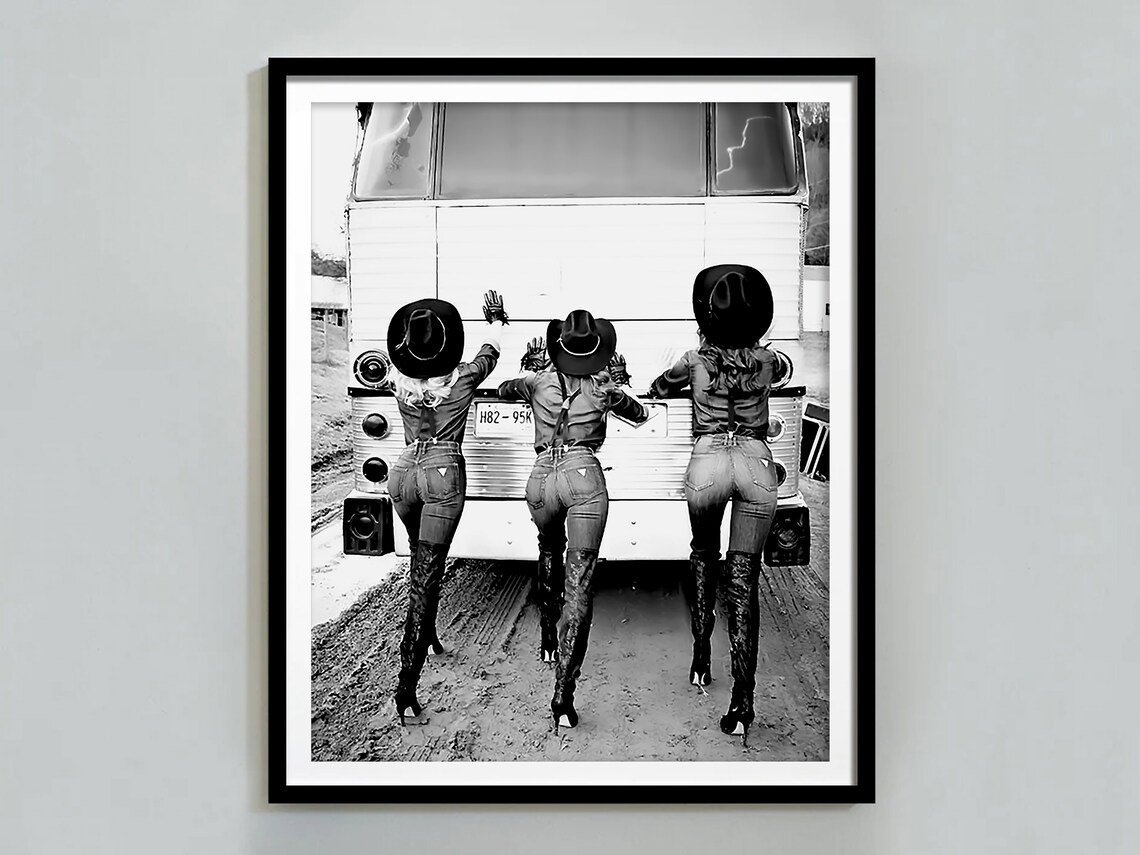 Vintage Cowgirls Retro Western Poster Print