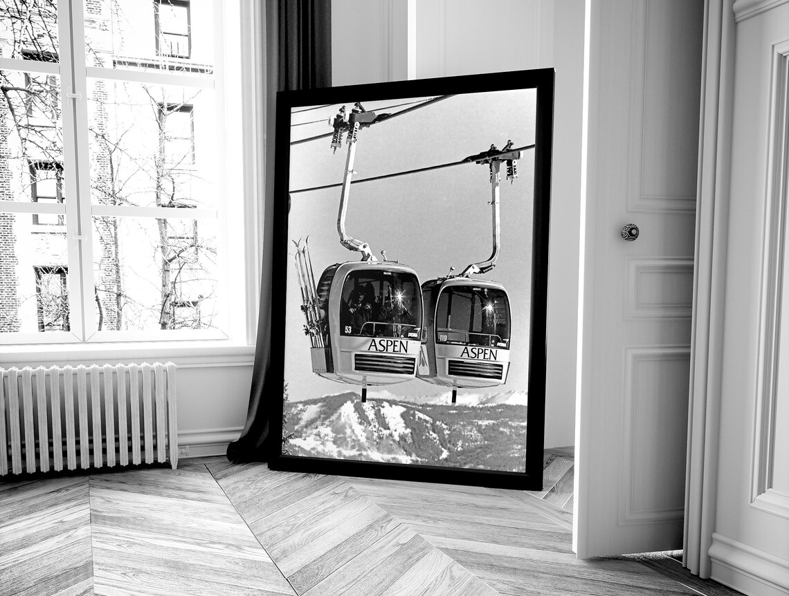 Vintage Aspen Gondola Ski Poster, Ski Lodge Decor - Image 4