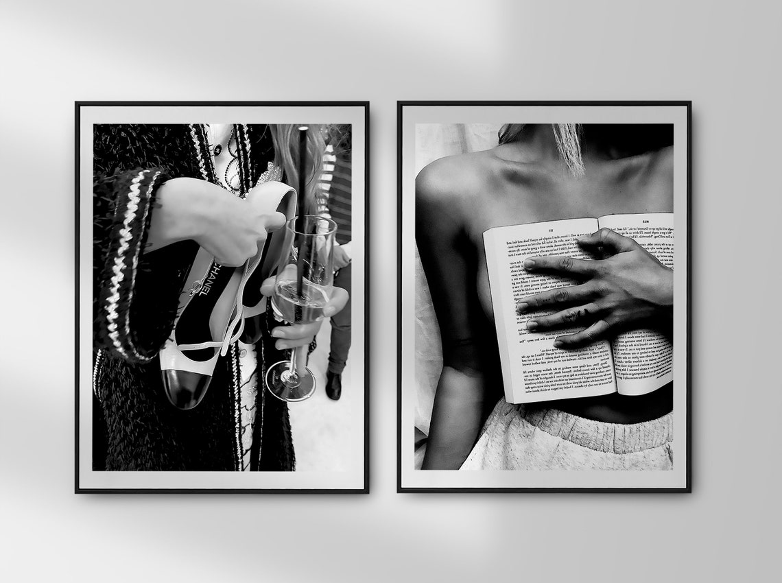 Naked Woman Reading Book Print Hypebeast Wall Art Black And White Fashion Photography Feminist Poster Teen Girl Bathroom Wall Art Decor - Image 2