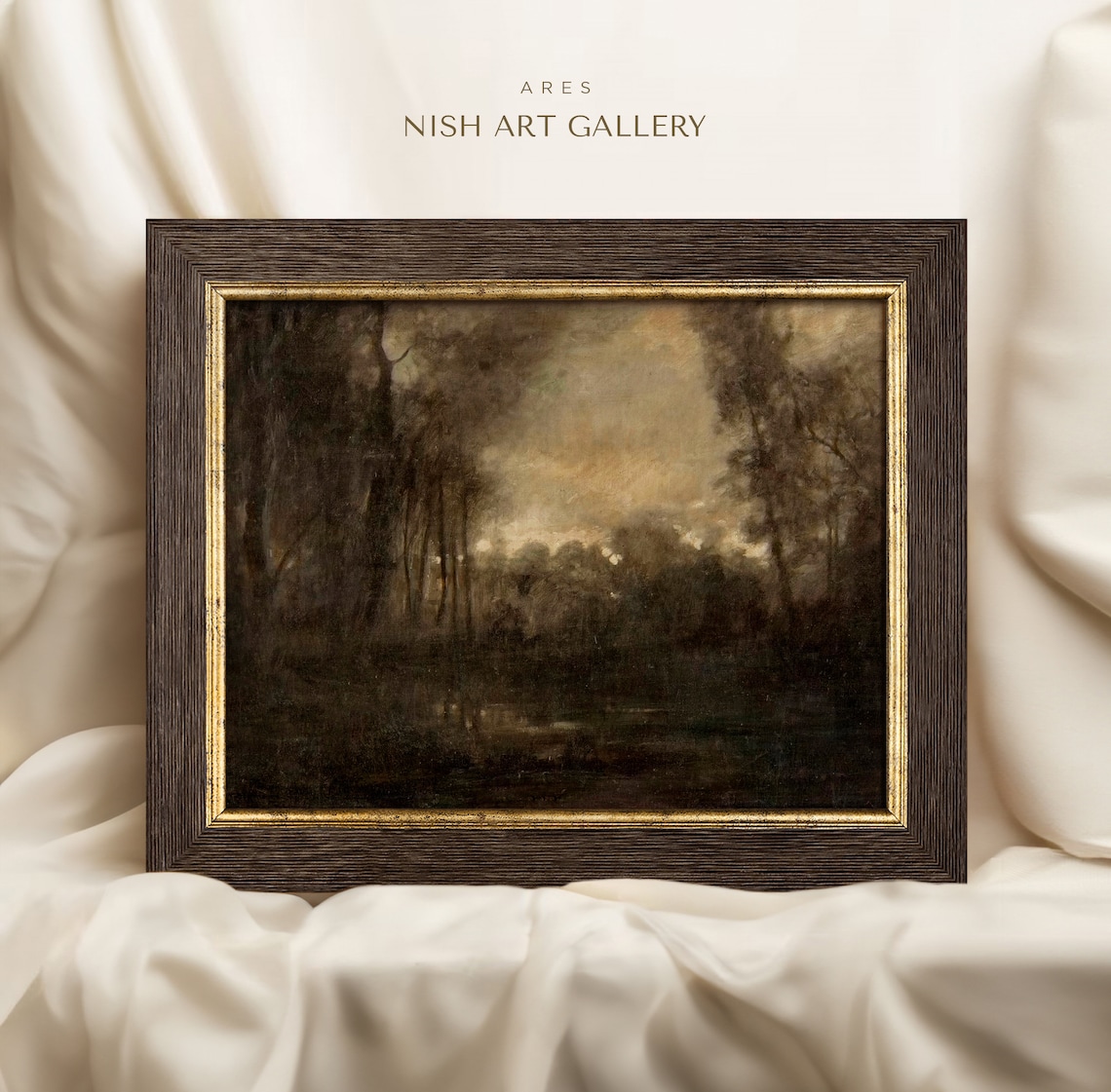 Moody Landscape Art Print, Rustic Cabin Decor