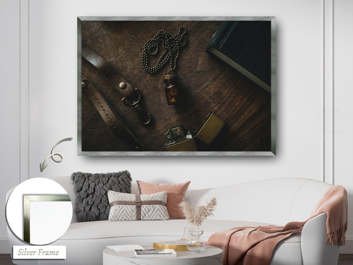 Still Life With Book, Lighter, Prayer Beads, Belt - Image 2