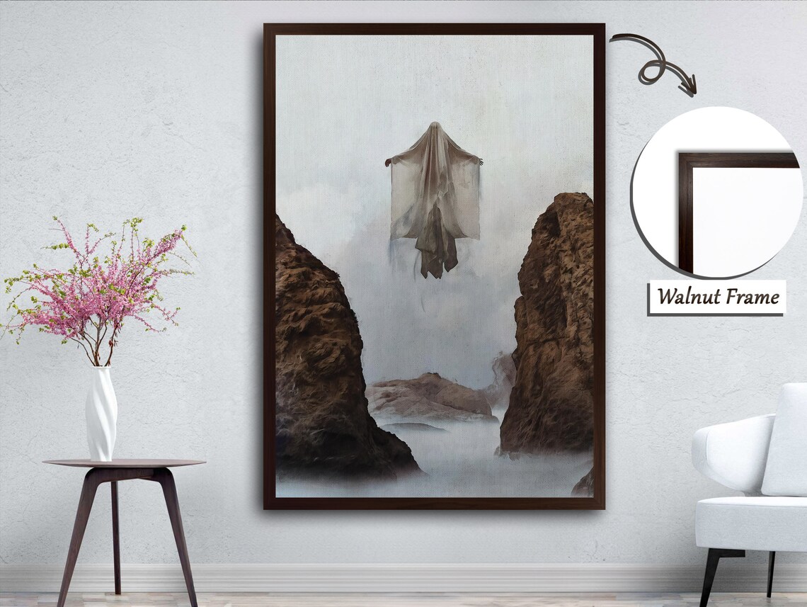 Spirits Embracing Amidst The Rocks, Ethereal Art