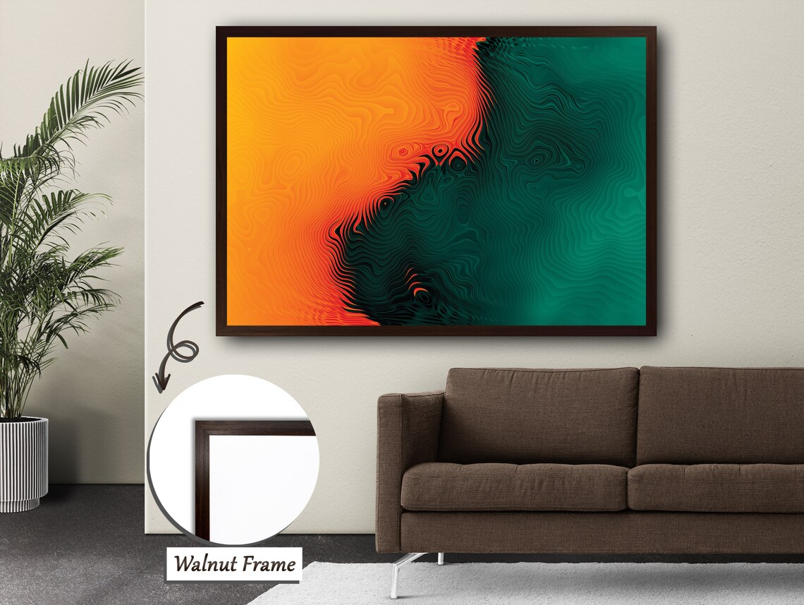 Raindrop Effect Abstract Art, Contemporary Home Decor - Image 3