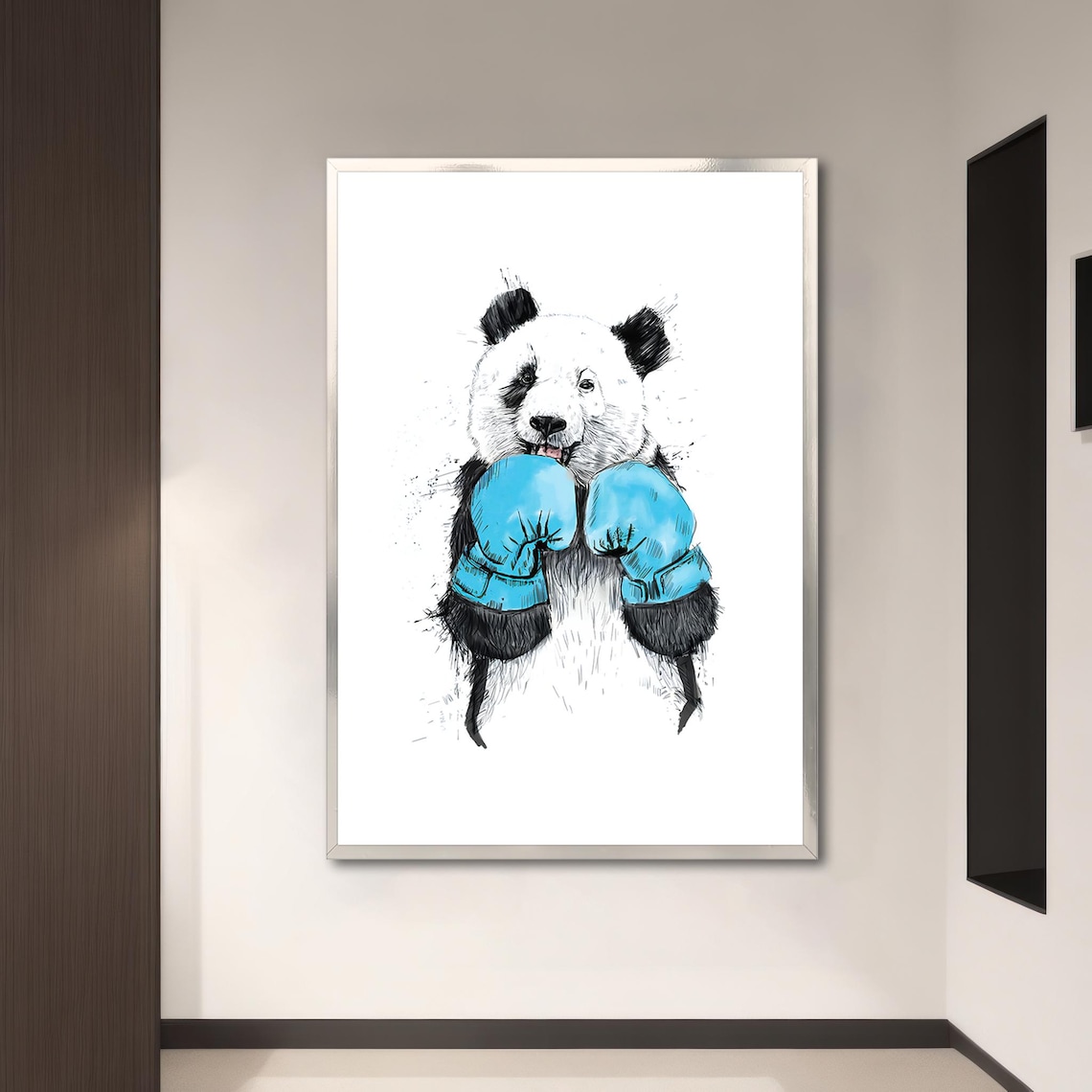 Boxer Panda Painting, Charming Animal Art - Image 3