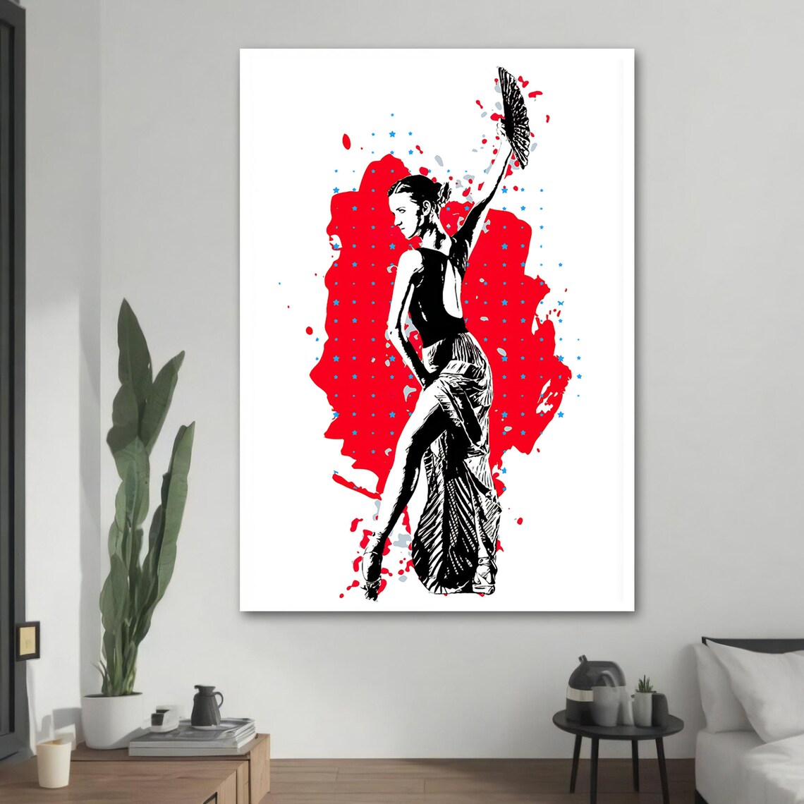 Bold Flamenco Dancer, Modern Contemporary Home Decor - Image 2