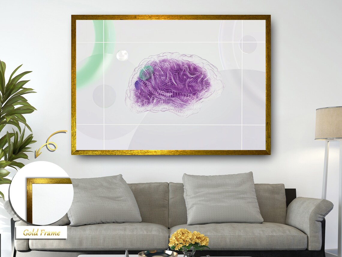 The Enigma Of The Mind, Watercolor Brain Art - Image 4