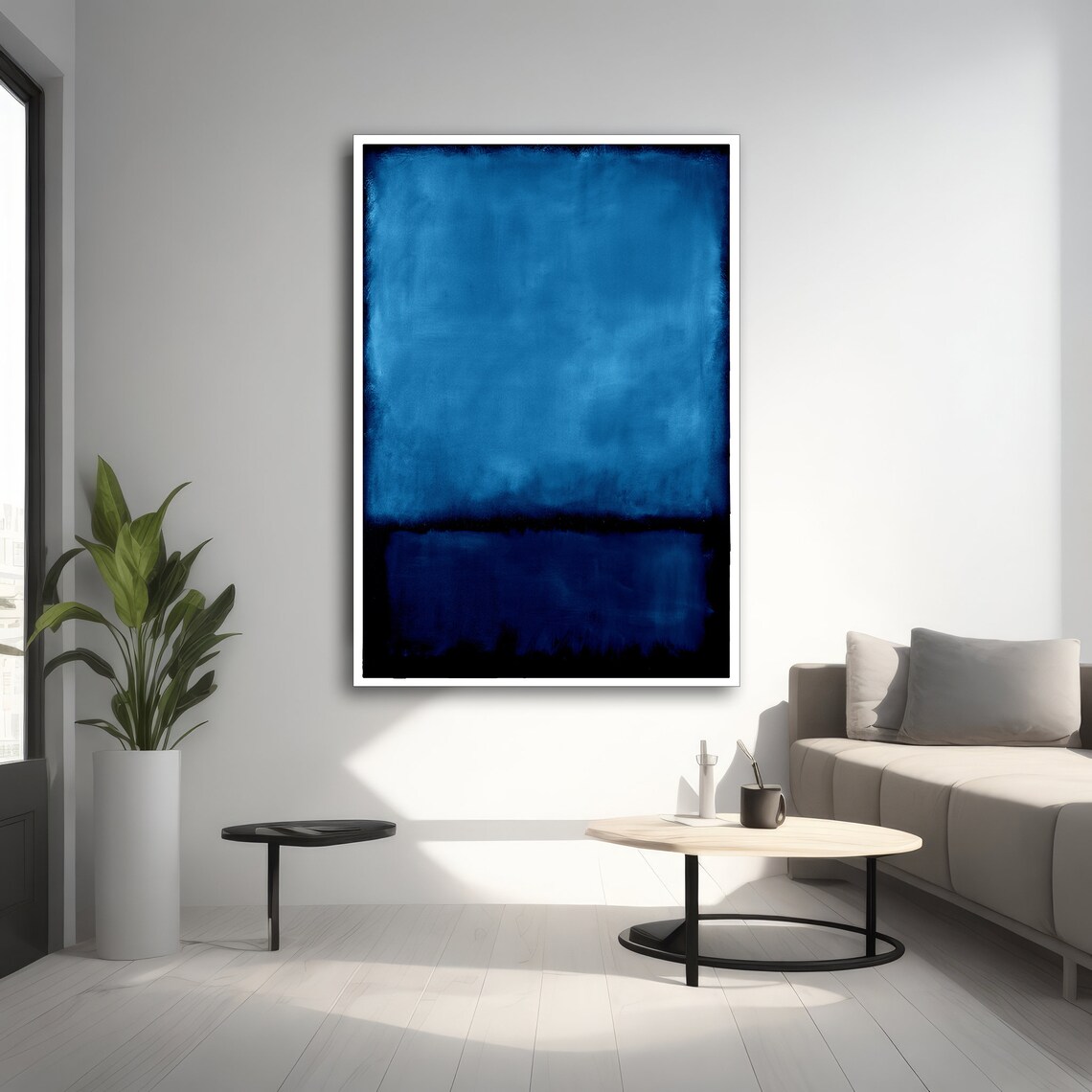 Mark Rothko Black And Blue, Abstract Art Print - Image 4