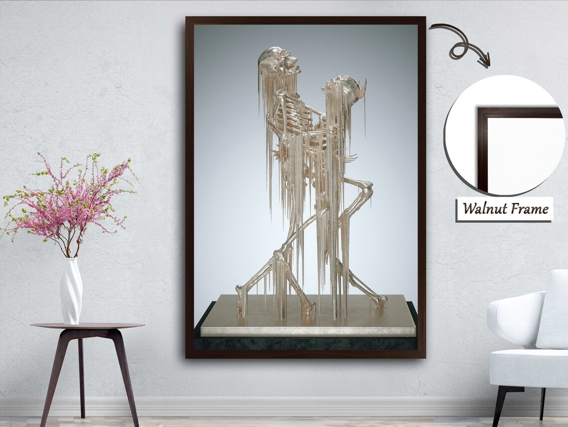 Wrapping Bronze Skeletons, Halloween Sculpture - Image 3