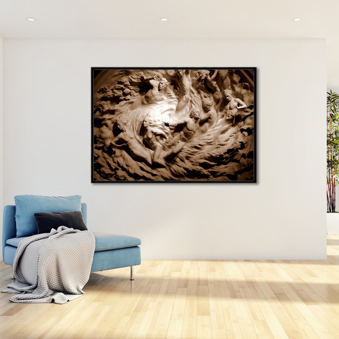 Baroque Style Sculptural Painting, Ornate Artwork - Image 2