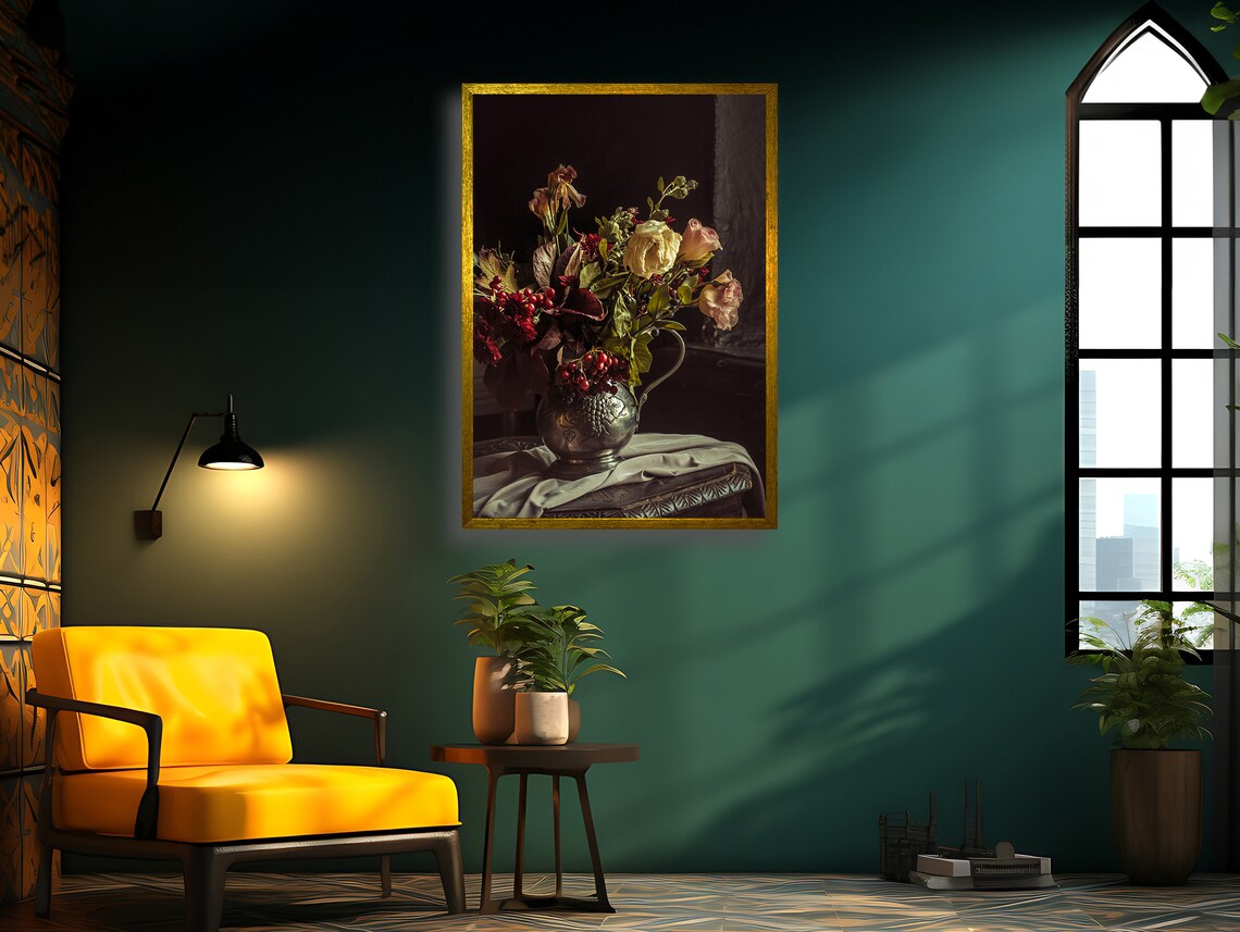 Classical Still Life, Timeless Elegance Art Print - Image 2