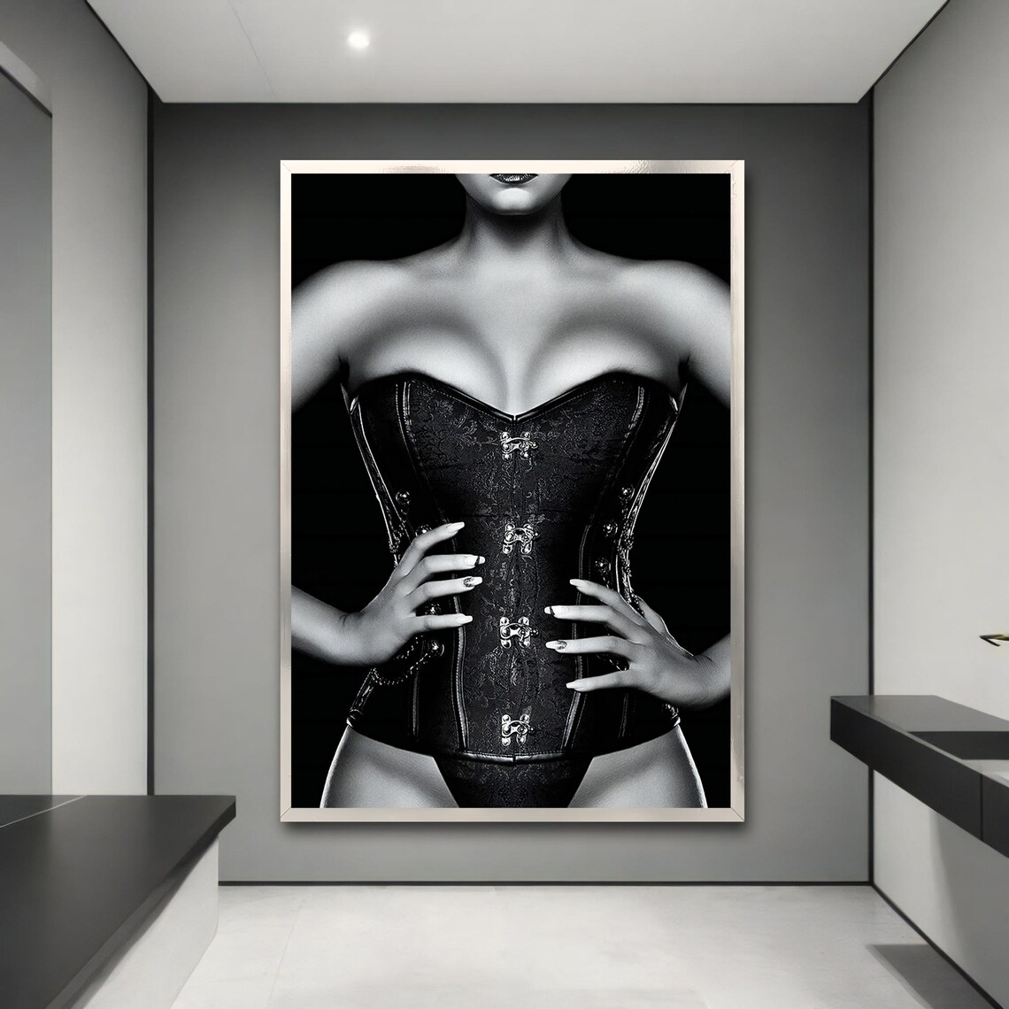 Sensual Woman In Corset, Erotic Art Gift - Image 3